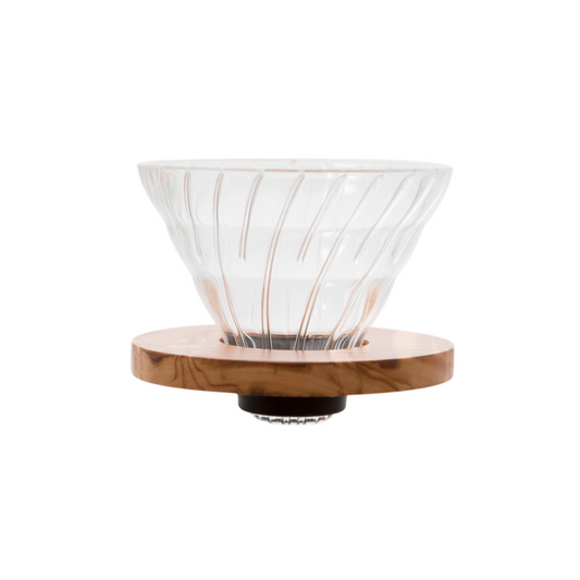 Hario V60 02 Glass Dripper / Olive Wood